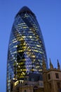 Gherkin in London at night