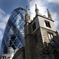 The Gherkin - Old & New side by side