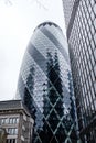 The Gherkin skyscraper in central London Royalty Free Stock Photo