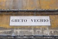 Gheto vechio old ghetto , street plate in Venice Royalty Free Stock Photo