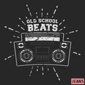 Ghetto blaster vintage stamp Royalty Free Stock Photo