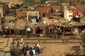 : Ghetto and slums in Delhi India.These people live in a very difficult conditions on the ghettos of the city