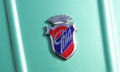 Ghia Shield Badge 0ver Turquoise Body Royalty Free Stock Photo