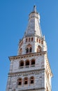 The Ghirlandina Tower, Torre della Ghirlandina. Unesco heritage and landmark of the city of Modena. Italy