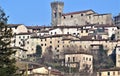 Ghivizzano, in the sunshine of a January morning, in the province of Lucca, one of the beautiful and ancient medieval villages exi