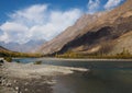 Ghizer River In Autumn, Ghizer Valley, Northern Pakistan Royalty Free Stock Photo