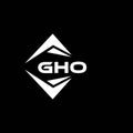 GHO abstract technology logo design on Black background. GHO creative initials letter logo concept Royalty Free Stock Photo