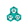 GHO creative minimalist letter logo. GHO unique vector initials alphabet letter logo Royalty Free Stock Photo