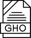 GHO Outline Vector Icon Royalty Free Stock Photo