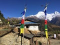 Ghorepani Village at Annapurna Circuit in Himalayan Mountains in Nepal.