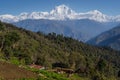 Ghorepani village in a beautiful morning, Annapurna trek, Pokhara, Nepal