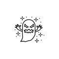 Ghost angry icon. Element of spirit icon