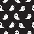 Ghost black seamless pattern.