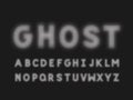 Ghost bold font. Vector alphabet