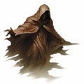 Ghost In Brown Cloak: A Dark Fantasy Digital Painting