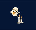 Ghost from candle Halloween Design Vector