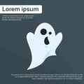 Ghost Cartoon Halloween Character Flat Vector Royalty Free Stock Photo