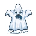 Classic Ghost Cartoon On White Background