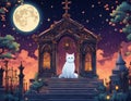 Ghost Cat Temple Royalty Free Stock Photo