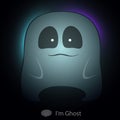 Ghost catoon charactor very cute transparency for Royalty Free Stock Photo