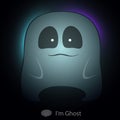 Ghost catoon charactor very cute transparency for