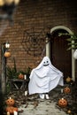 Ghost costume for Halloween party Royalty Free Stock Photo