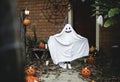 Ghost costume for Halloween party Royalty Free Stock Photo