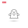 Ghost costume icon vector design isolated 3