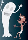 The ghost in the darkness Royalty Free Stock Photo