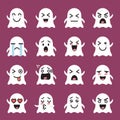 Ghost emoji emoticon set