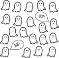 Ghost emoji sticker for halloween