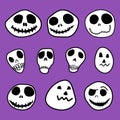 Ghost face emotion element set