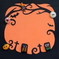 Ghost fancy chocolates on Halloween background