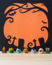 Ghost fancy chocolates with Halloween background