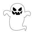 Ghost floating halloween character icon