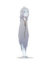 Ghost girl. Halloween character. Vector