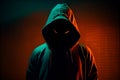 Ghost hacker criminal scary hood anonymous creepy devil danger silhouette shadow black face fear horror night character symbol