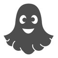 Ghost, halloween, spirit, funny, cute, spook solid icon, halloween concept, specter vector sign on white background