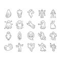 ghost halloween spooky scary cute icons set vector Royalty Free Stock Photo