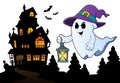 Ghost with hat and lantern topic 3