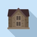 Ghost house icon flat vector. Spooky building