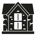 Ghost house icon simple vector. Spooky building