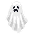 Ghost icon, cute mysterious white spooky costume