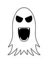 ghost icon design, halloween holiday scary party theme illustration Royalty Free Stock Photo