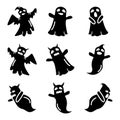 Ghost icon set vector design template basic RGB Royalty Free Stock Photo
