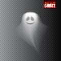 Ghost isolated on transparent background. Vector illustration.