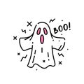 Halloween ghost line icon