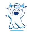 Ghost love candy Royalty Free Stock Photo