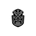 Ghost mask museum black glyph icon.