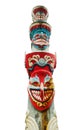 Ghost mask totem pole.